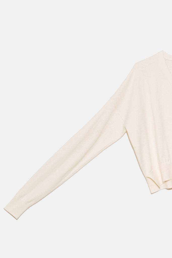 Cotton Cashmere Cropped Cardigan